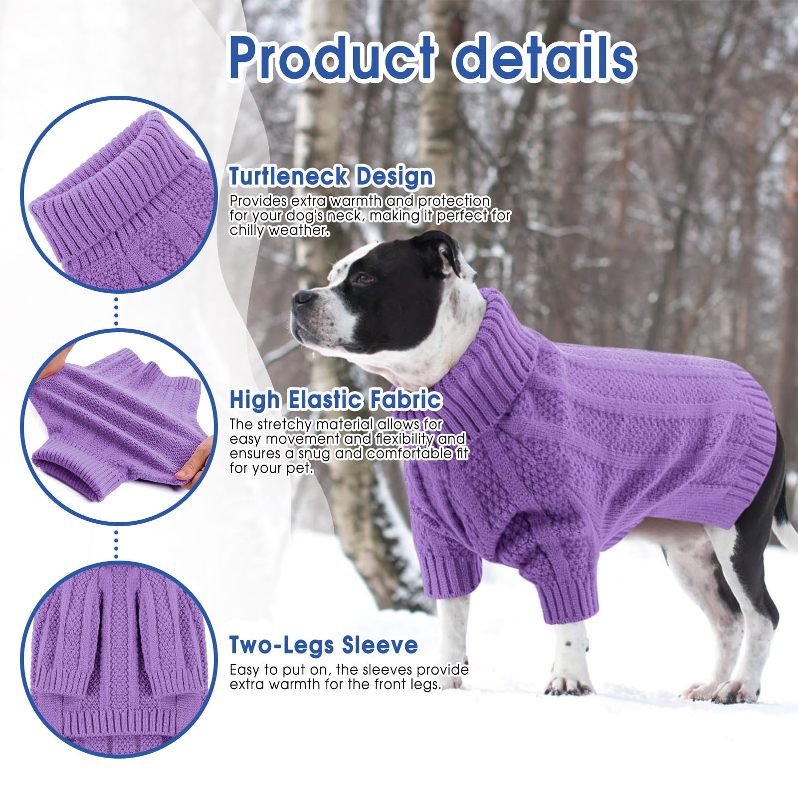 Queenmore dog sweater classic cable-knit adds timeless style for small dogs