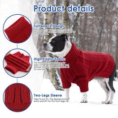 Queenmore dog sweater classic design in red knit for stylish wear.