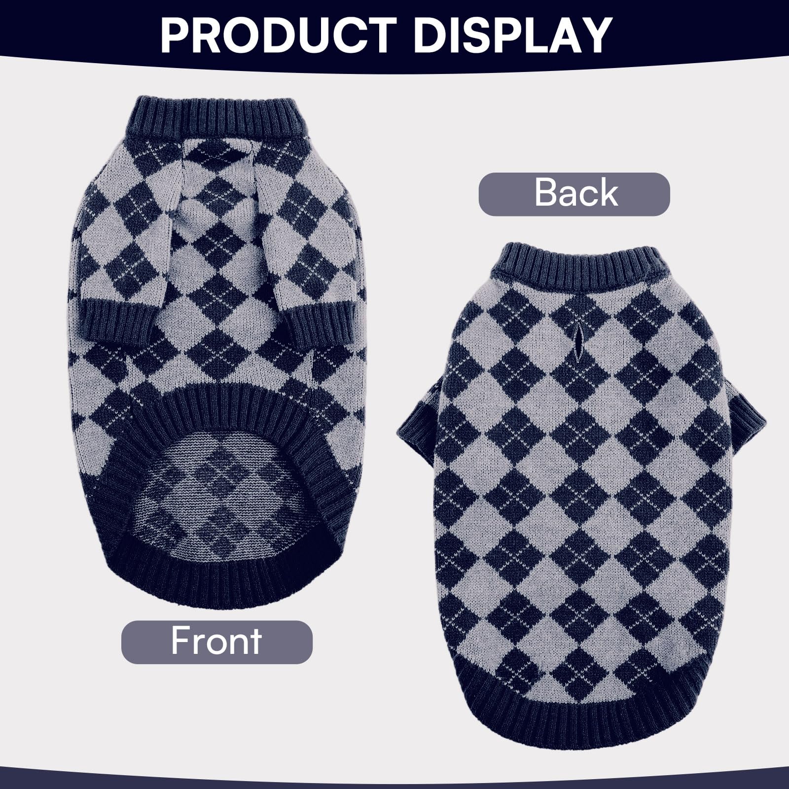 Queenmore dog sweater easy to dress on any outing.