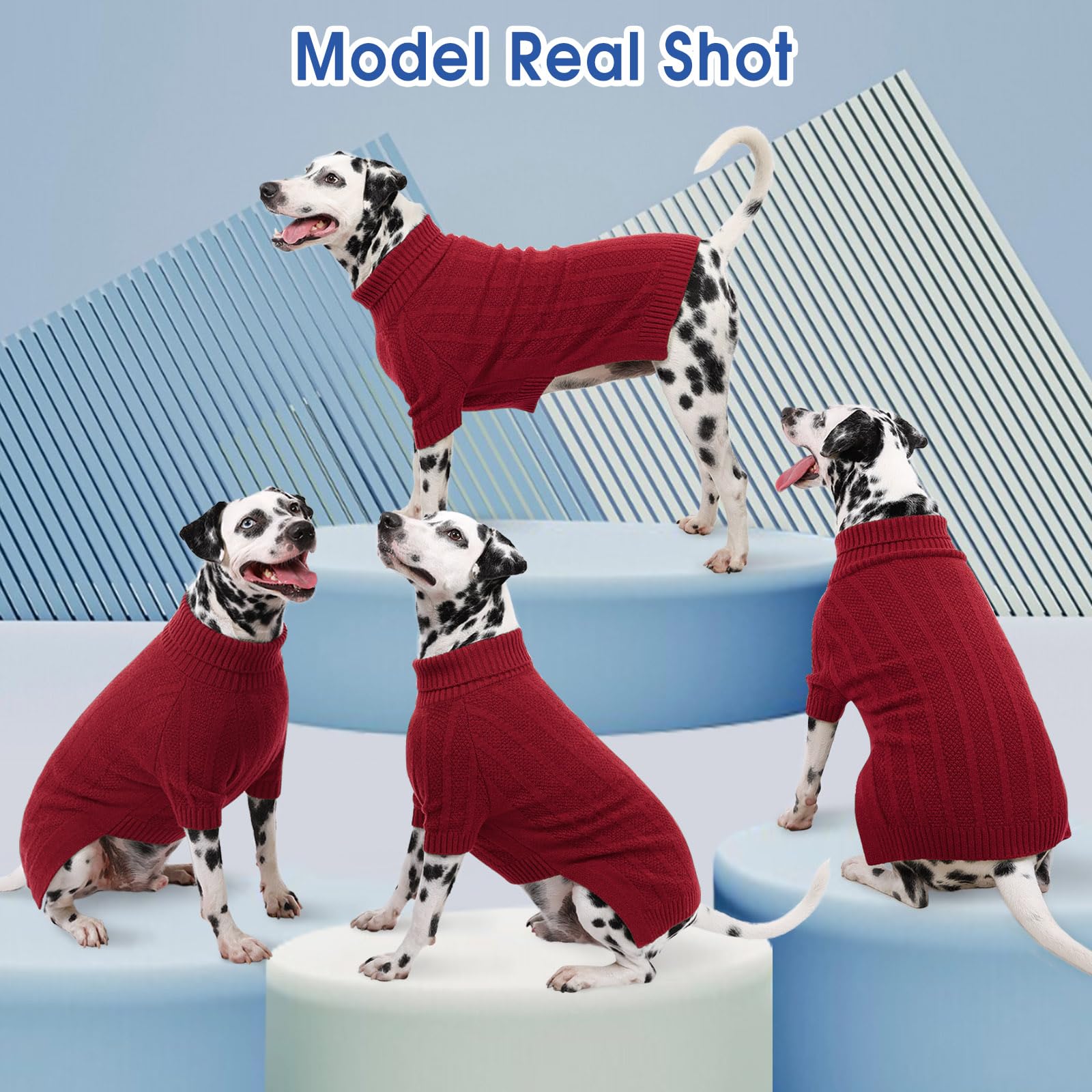 Queenmore dog sweater easy-on-off pullover supports quick potty breaks.