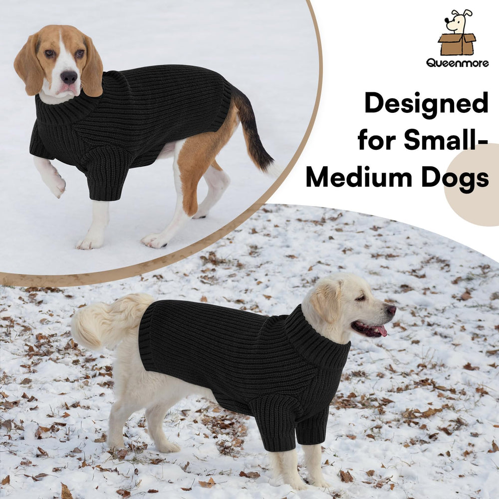 Queenmore dog sweater easy pullover design speeds dressing and undressing.