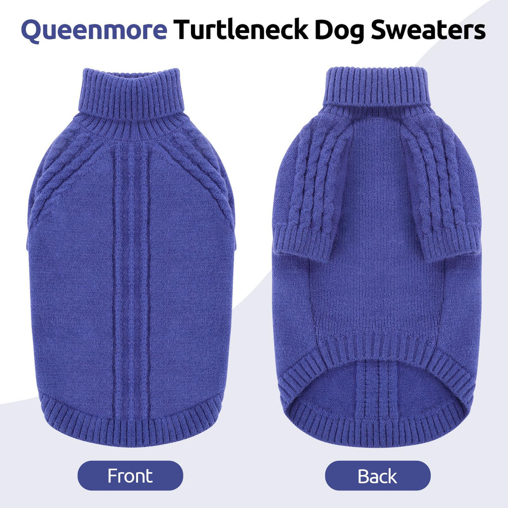 Queenmore dog sweater holiday-style on dog captures festive look with cozy warmth.