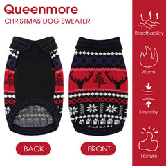Queenmore dog sweater with lapel design adds stylish warmth for winter outings.