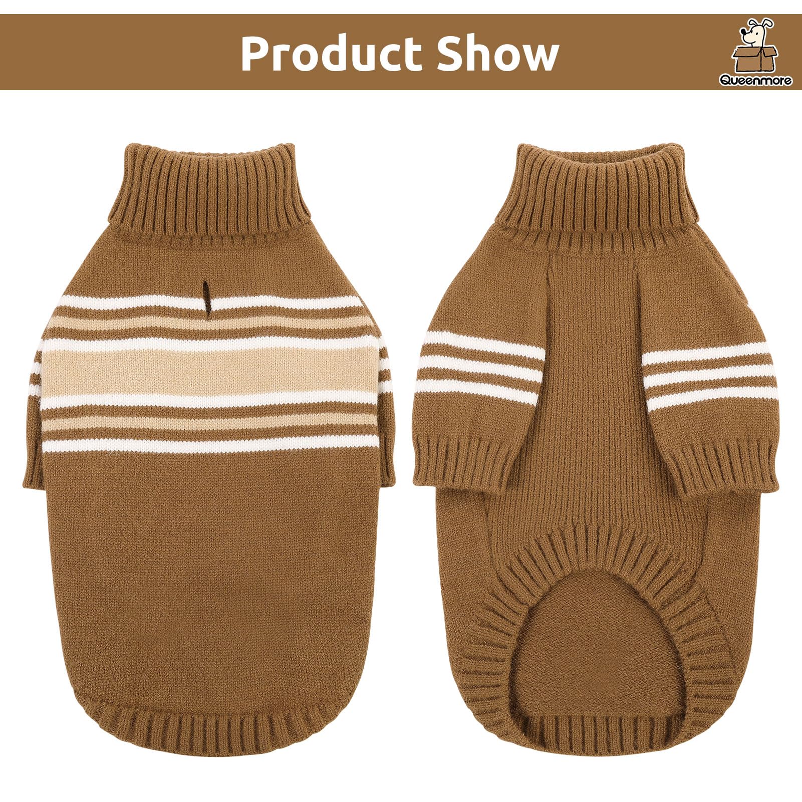Queenmore dog sweater with leash hole ready for everyday walks