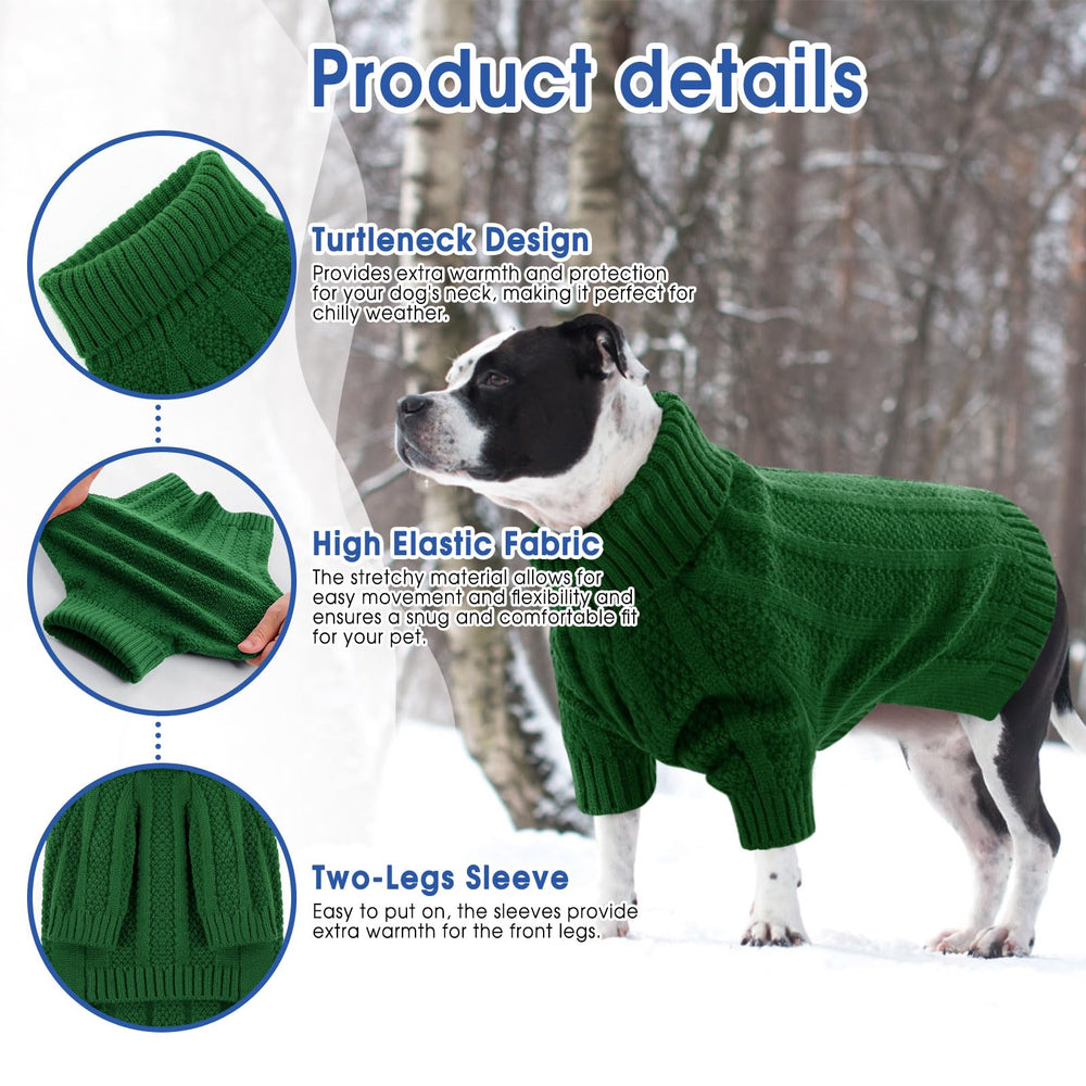 Queenmore dog sweater in outdoor shot demonstrates indoor outdoor wear versatility