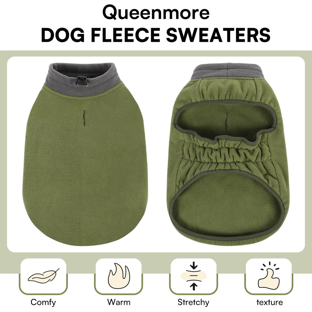 Queenmore Dog Sweater pull-over design makes dressing quick and simple.
