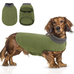 Queenmore Dog Sweater with soft fleece provides cozy warmth on cold walks.