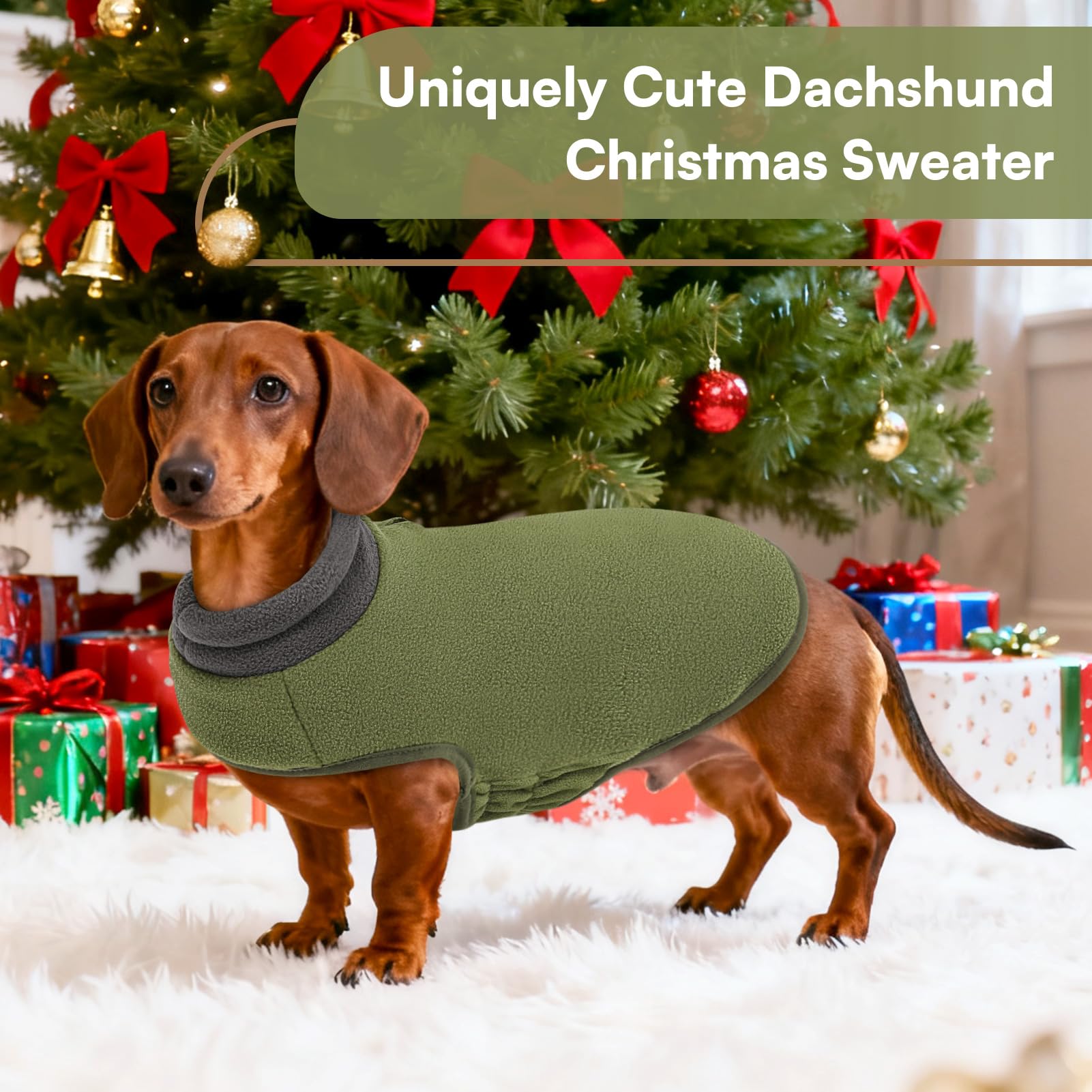 Queenmore Dog Sweater keeps pets warm with lightweight, durable fleece fabric.
