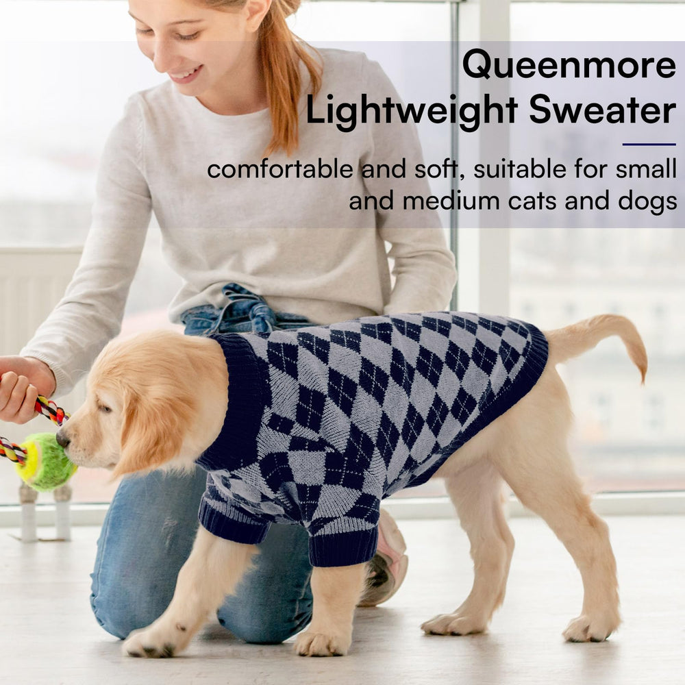 Queenmore dog sweater lightweight yet insulating warmth for cold days.
