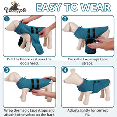 Queenmore fleece pullover with adjustable abdomen for a snug fit.
