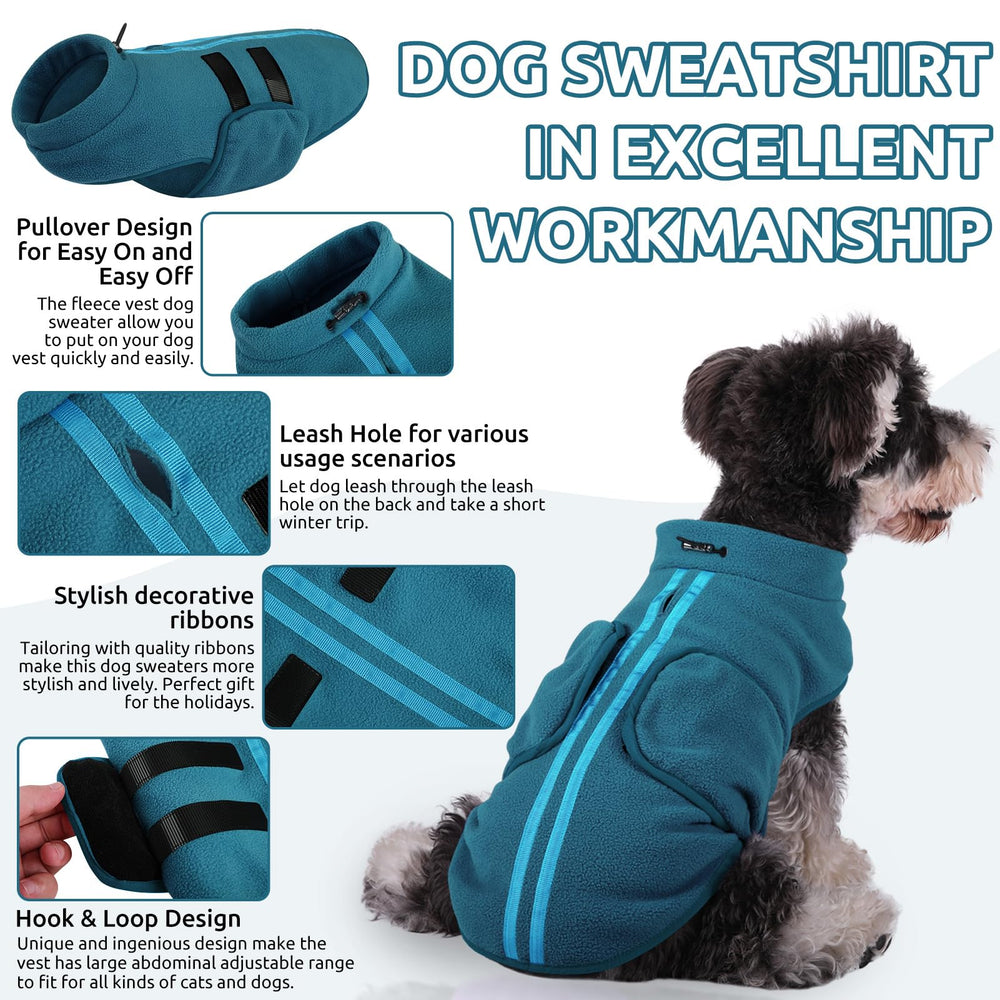 Queenmore dog sweater ribbon detail adds subtle fashion for stylish pups.