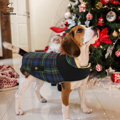 Queenmore dog winter coat back pocket detail keeps snacks or bags handy on outings