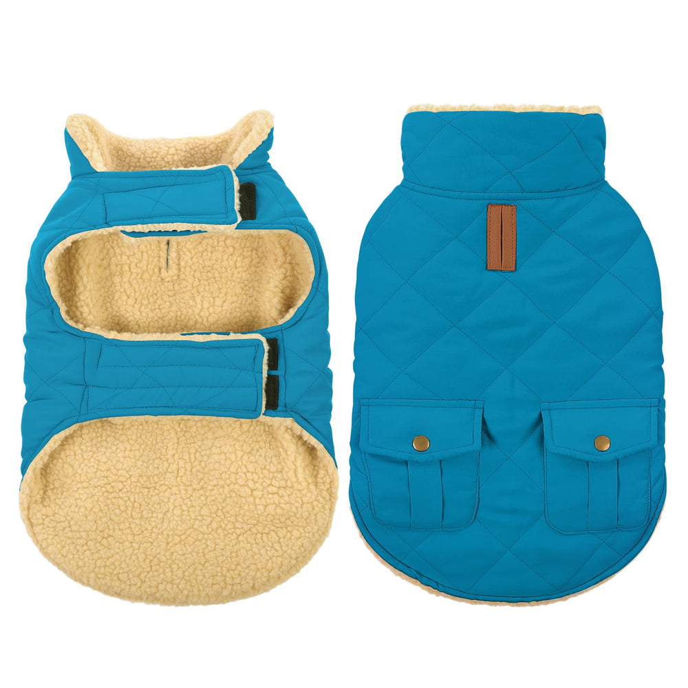 Queenmore dog winter coat front view with ultra-warm protection for cold walks