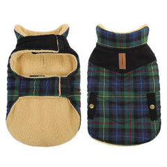 Queenmore Dog Winter Coat waterproof back pocket shows convenient storage for treats on cold walks.