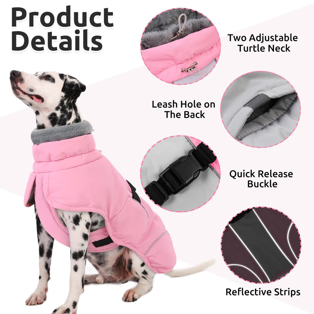Queenmore foldable turtleneck fleece-lined jacket for extra warmth on cold days.