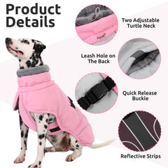 Queenmore foldable turtleneck fleece-lined jacket for extra warmth on cold days.