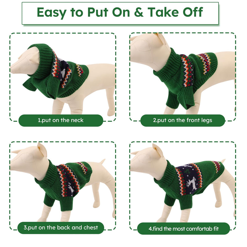 Queenmore elastic-fit-stretchy-knit ensures comfortable fit for dogs of all sizes.