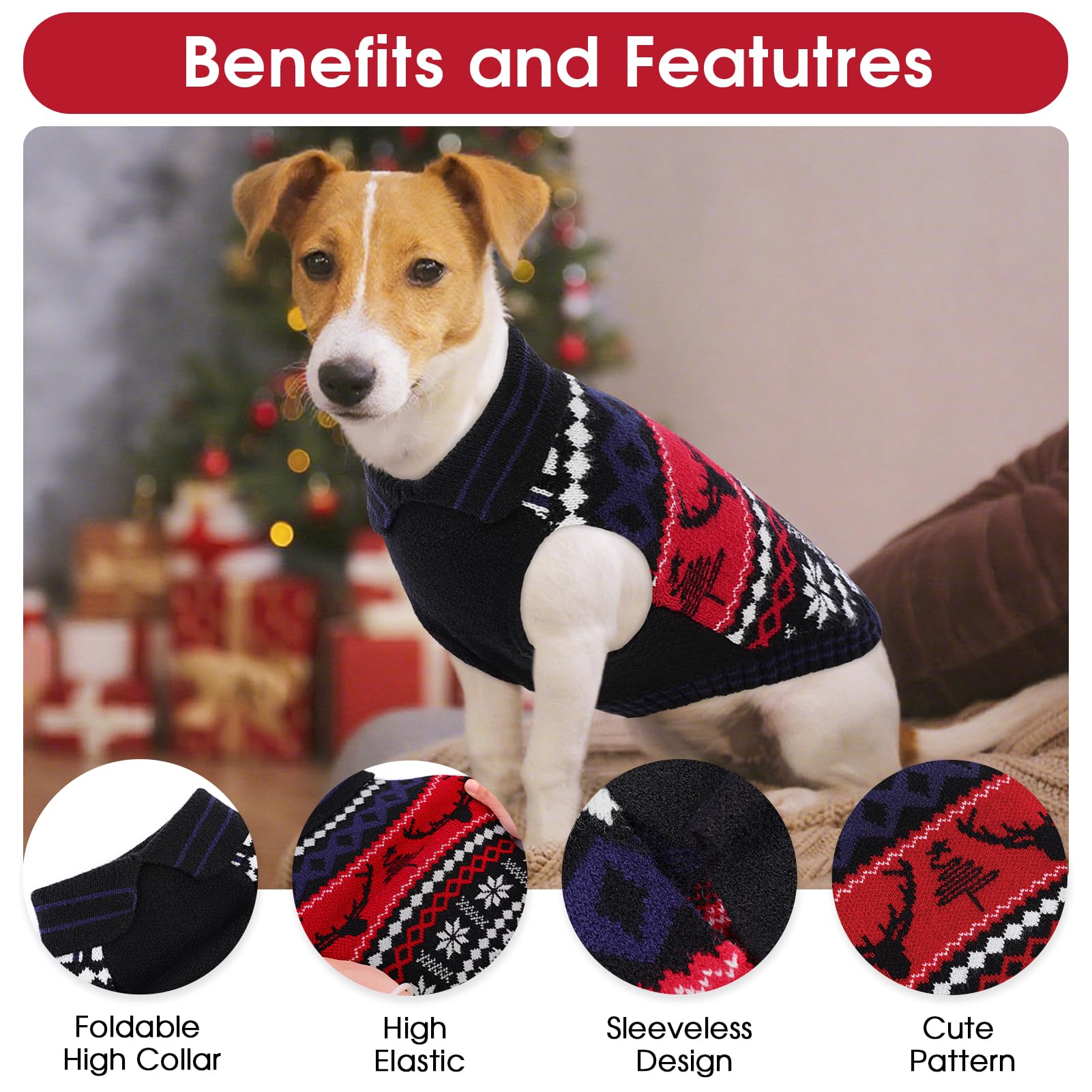 Queenmore holiday sweater keeps pets cozy for Christmas gatherings and winter celebrations