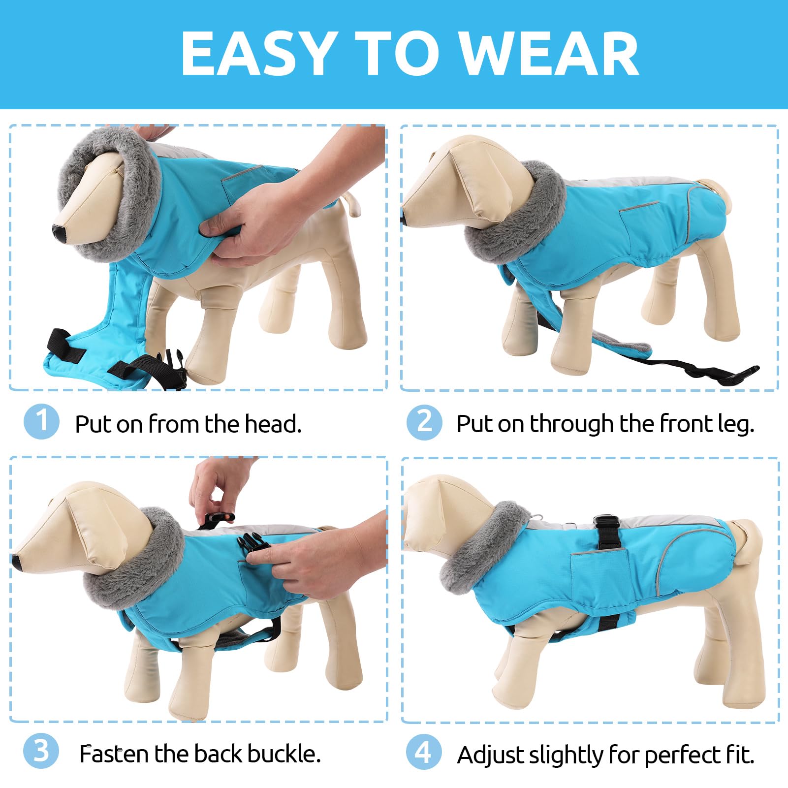 Queenmore leash-hole back-buckle enables easy leash access during outdoor trips.