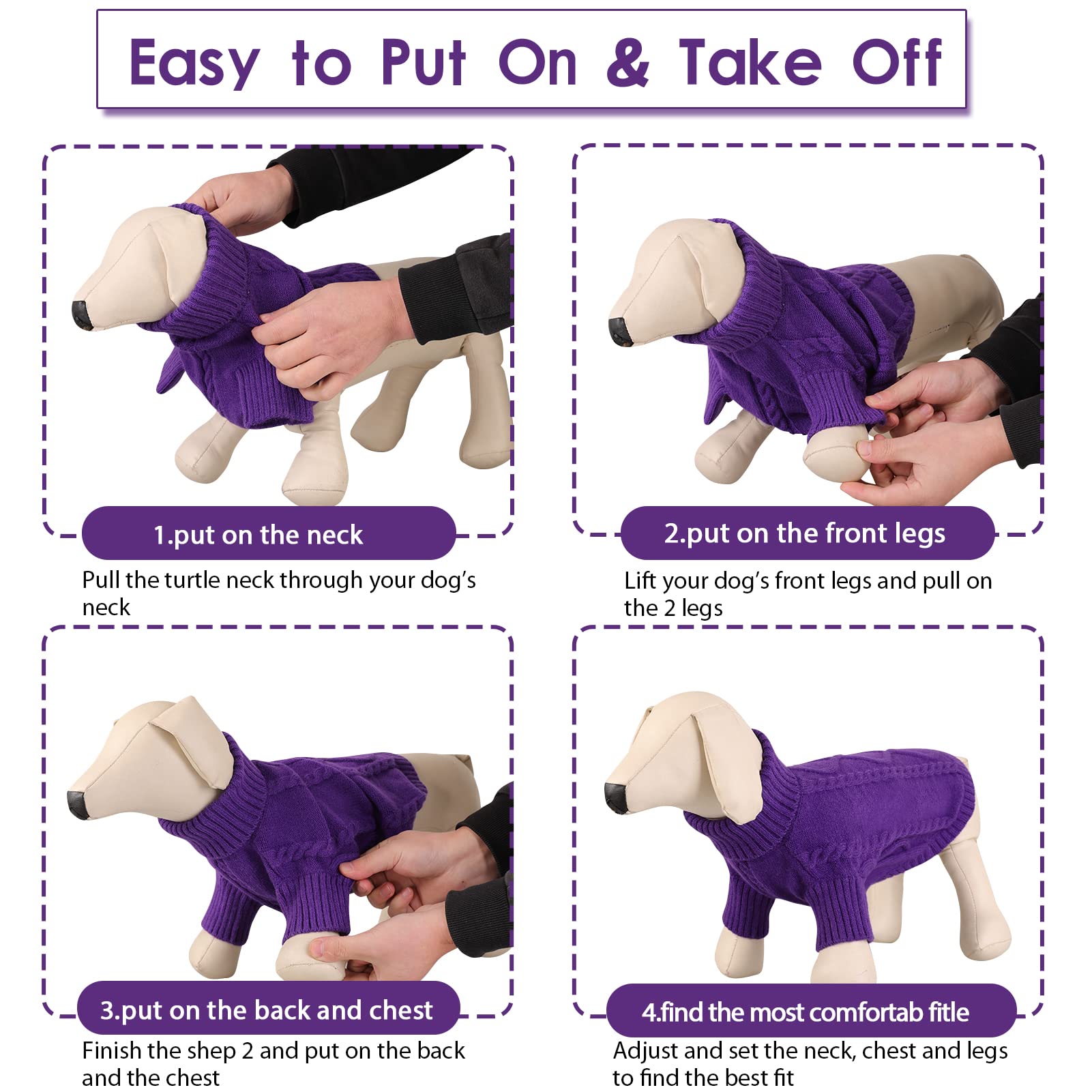 Queenmore pullover sweater on a small breed dog shows cozy warmth during walks