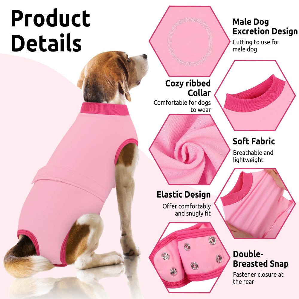 Queenmore dog recovery suit shows full-body wrap for comfortable daily wear