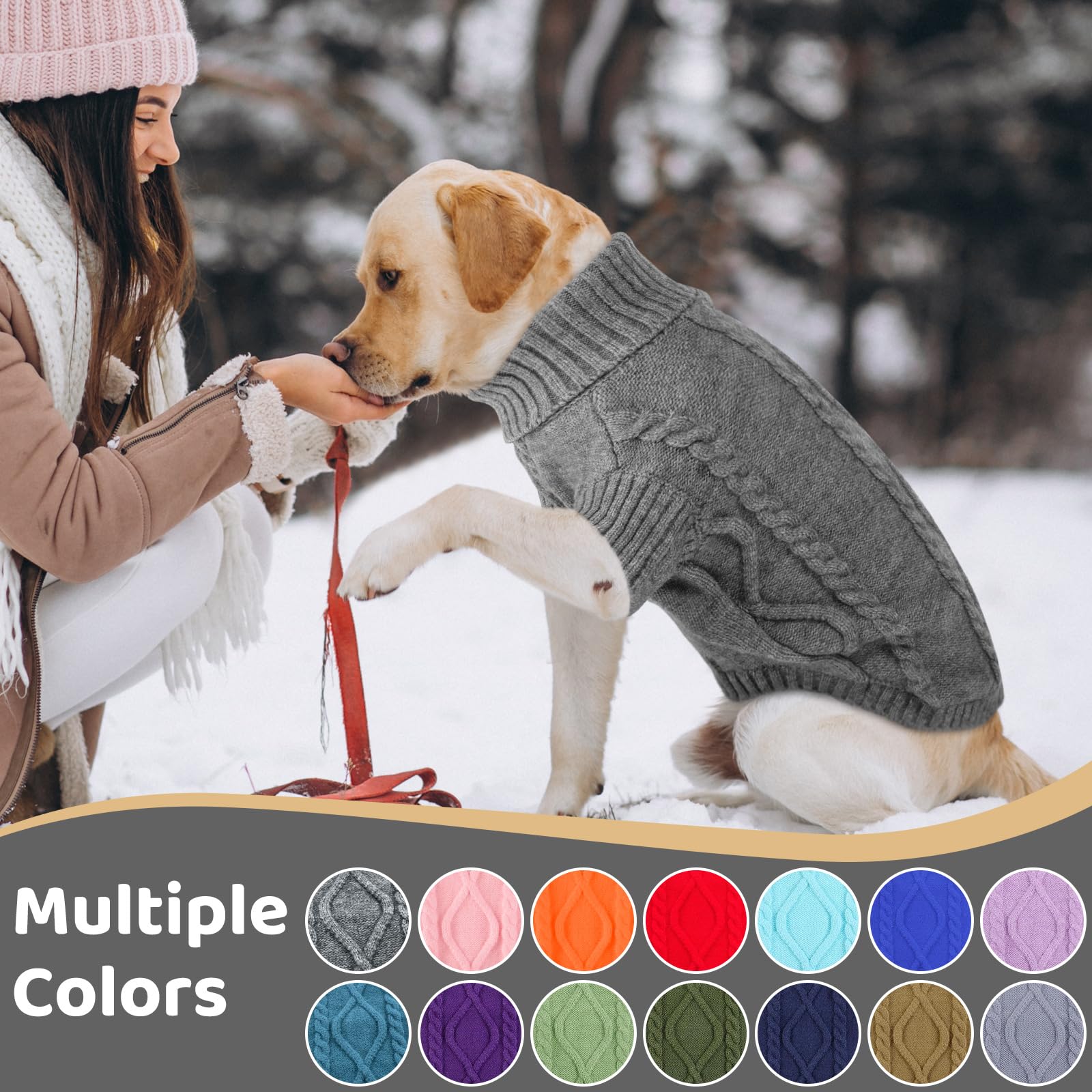 Queenmore knit sweater suited for small breeds like Chihuahua, Bulldog, Dachshund