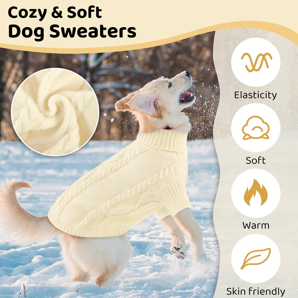 Queenmore small dog pullover sweater white wearability for indoor and outdoor wintry moments