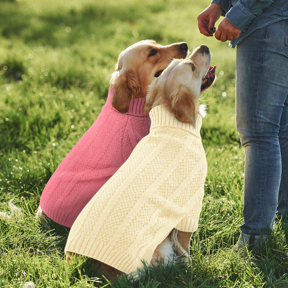 Queenmore small dog sweater six-sizes chart ensures a snug fit across breeds.