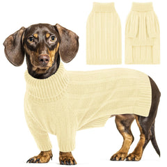 Queenmore small dog sweater soft-knit texture ideal for cozy indoor warmth.