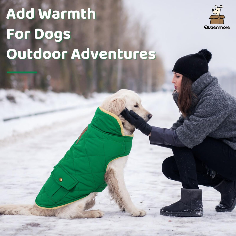Queenmore warm dog coat size chart guides a secure fit