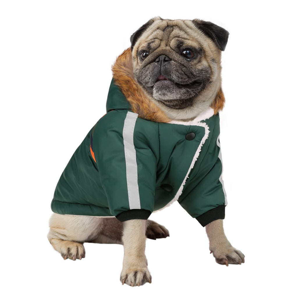 Queenmore warm dog winter coat front view shows cozy warmth for chilly walks