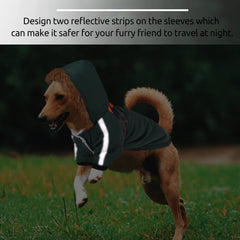 Queenmore warm dog winter coat sleeves with reflective strips improve night visibility