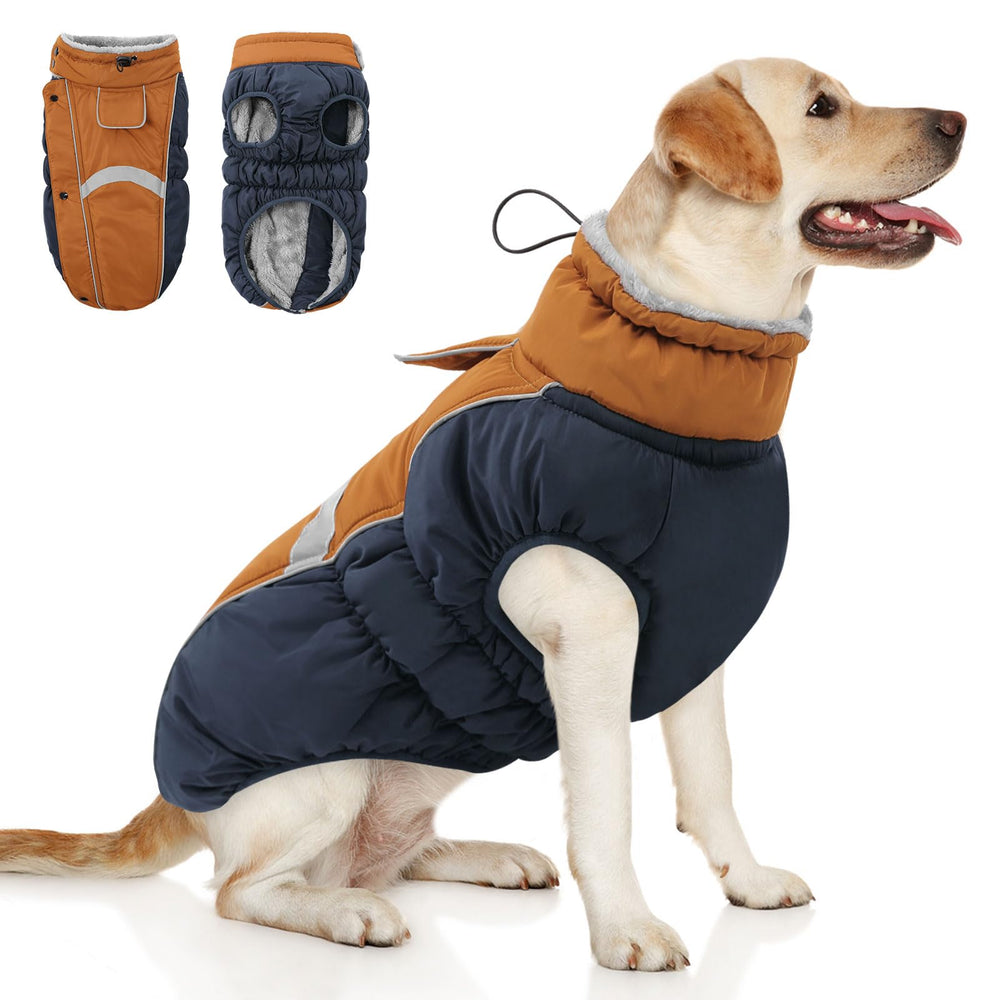 Queenmore warm fleece dog jacket front view showing cozy warmth and fit.
