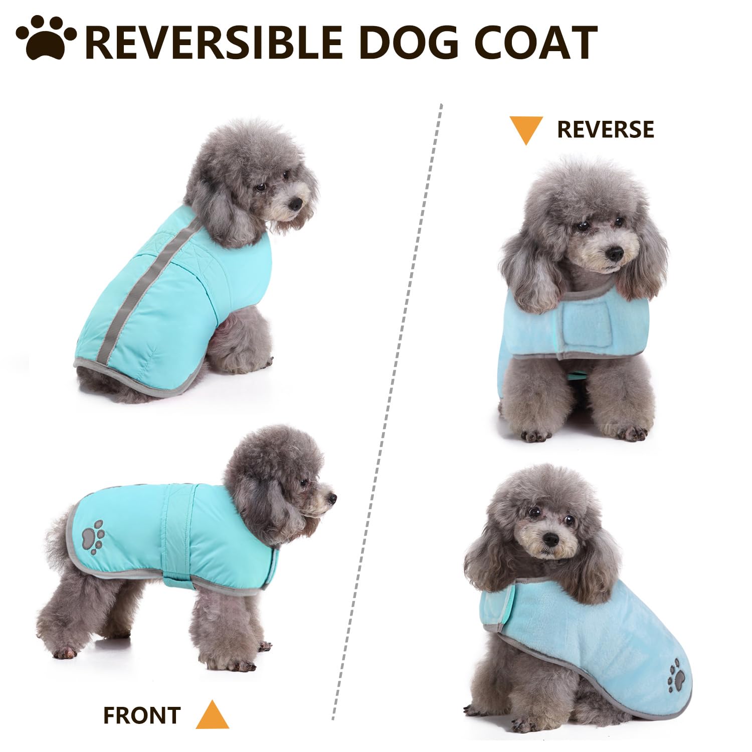 Queenmore reversible coat offers color options for varied outfits and moods.