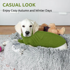 Queenmore XL dog sweater minimalist-cable-knit look with chic warmth and easy on/off