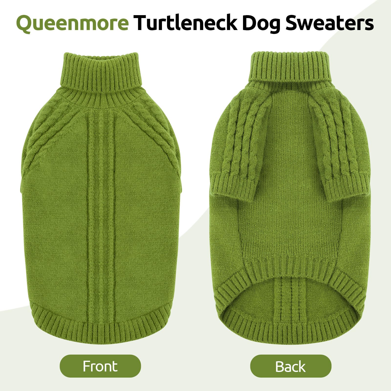 Queenmore XL dog sweater model outdoors on a winter walk shows comfort and versatility