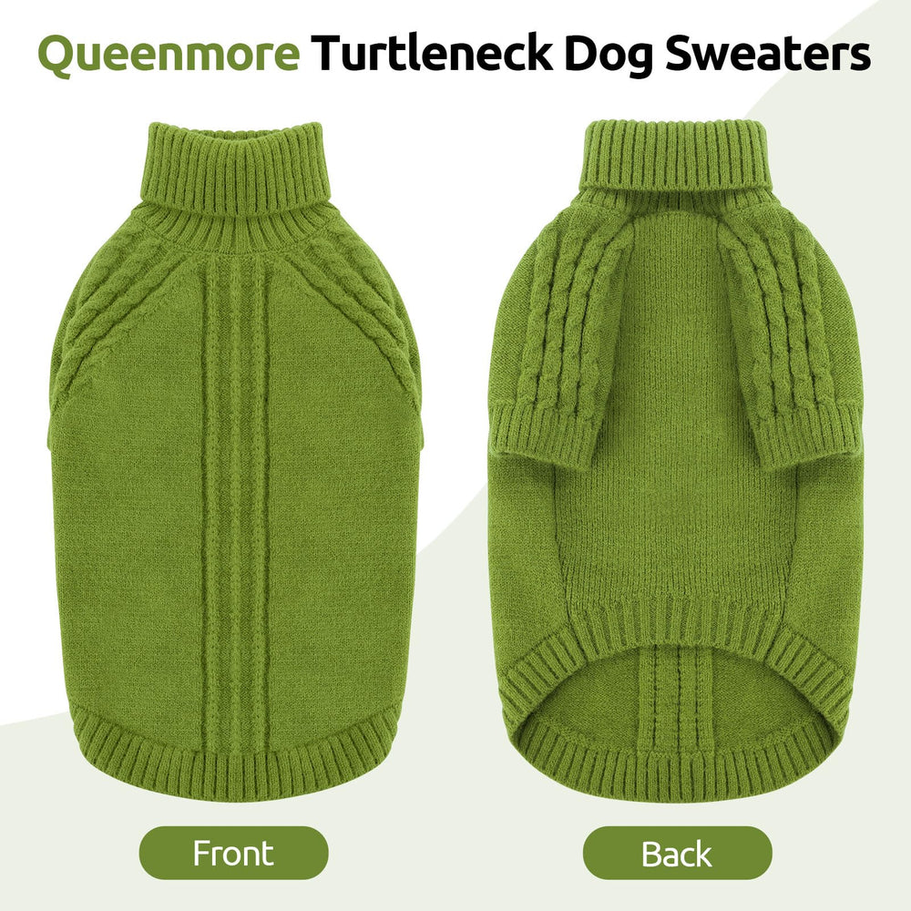 Queenmore XL dog sweater model outdoors on a winter walk shows comfort and versatility