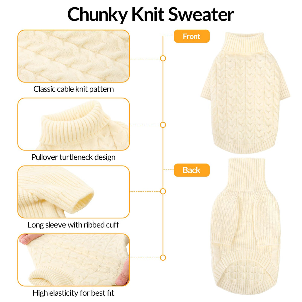 Queenmore XS dog sweater pullover style for easy on off during walks