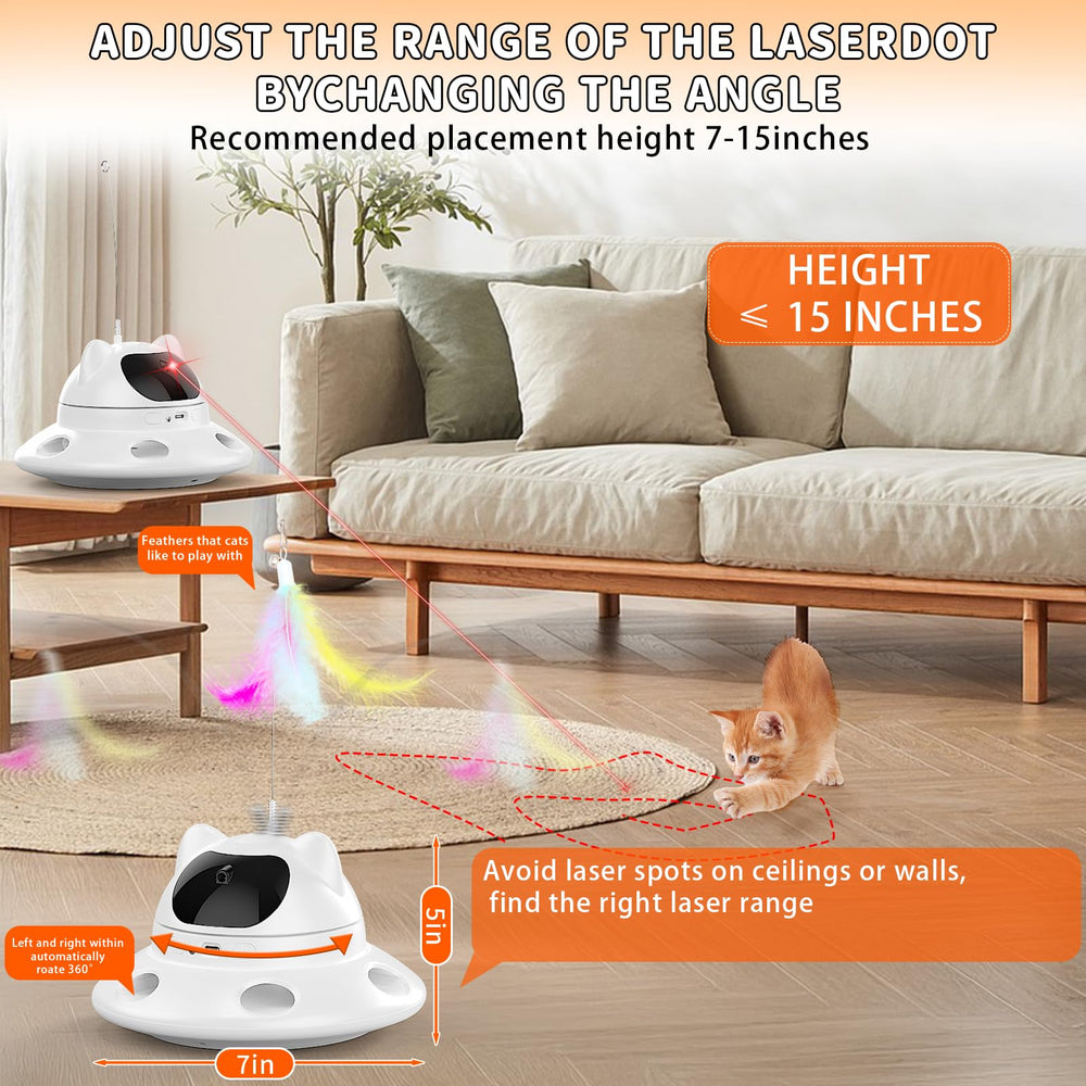 QUEOPFU Cat Laser Toy durable ABS construction withstands enthusiastic paws