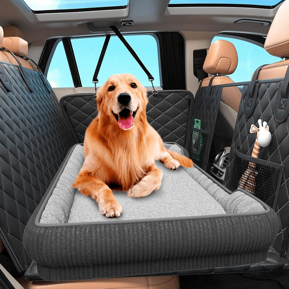 QUIBBLICK backseat pet bed mat soft fabric close-up for cozy naps