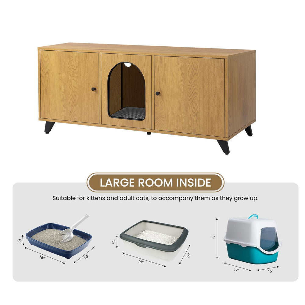 QuicMiou wide tabletop offers space for plants or decor while hiding the litter box