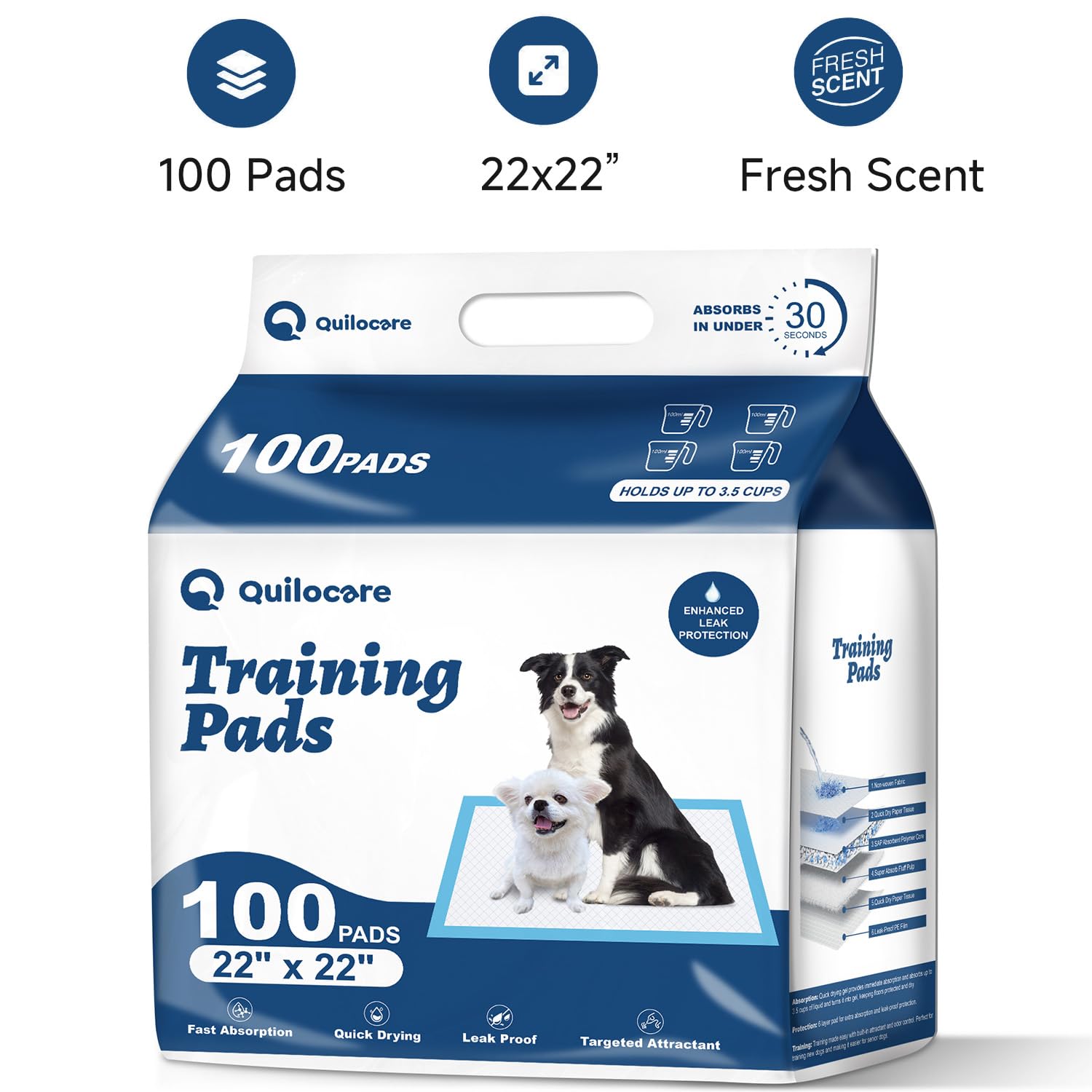 Quilocare heavy-duty core holds up to four cups of liquid.