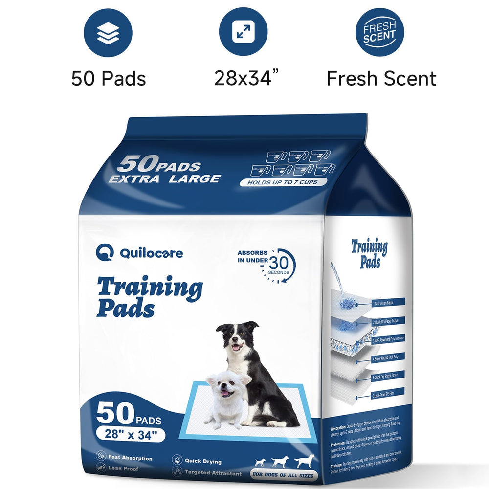 Quilocare travel-friendly pads suitable for car or crate use.