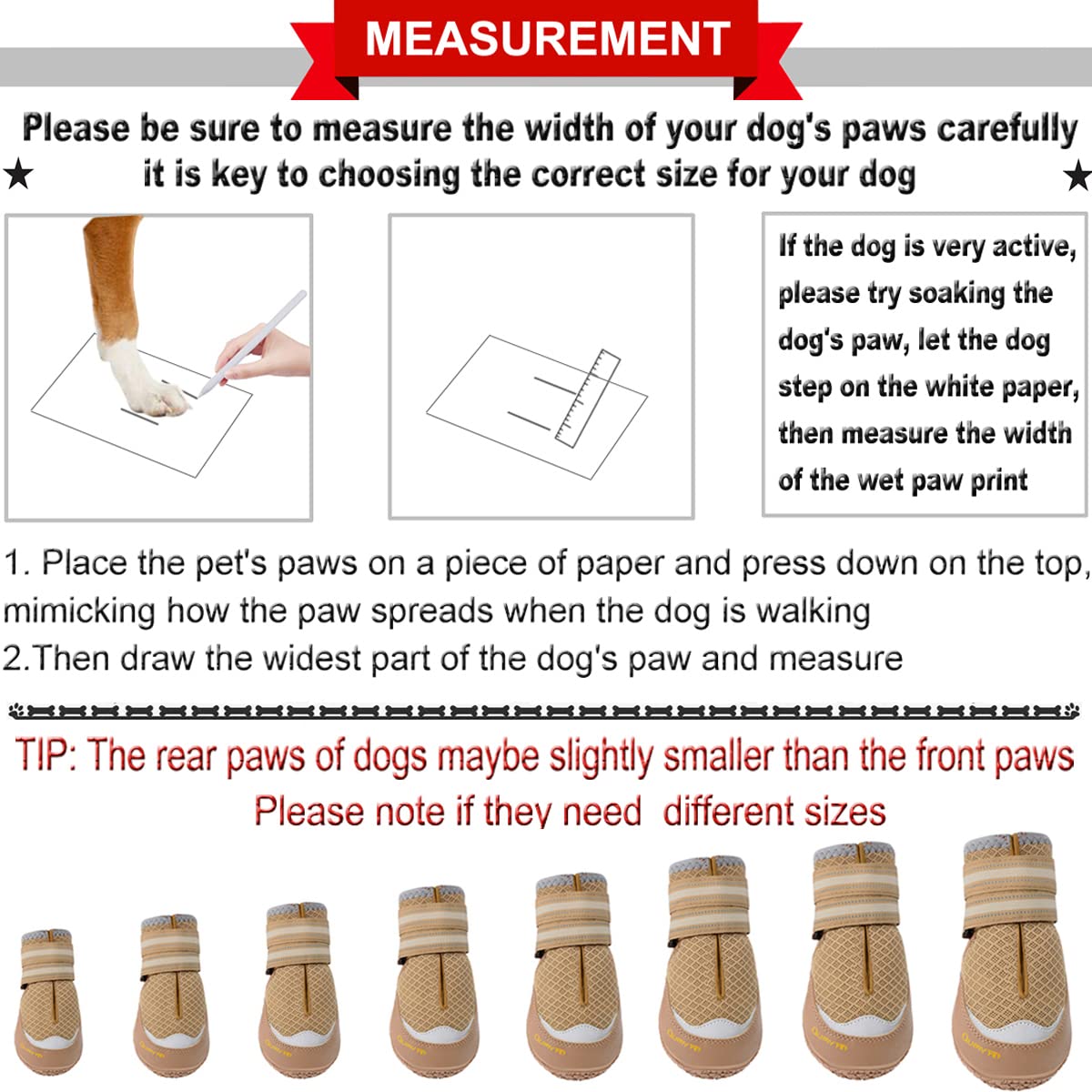 QUMY dog boots adjustable-velcro-straps provide secure, comfortable fit on every trek.