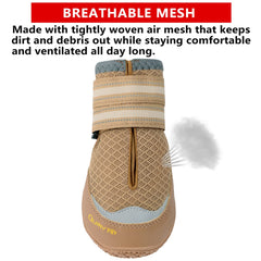 QUMY dog boots anti-slip-soles offer stable traction on floors and trails.
