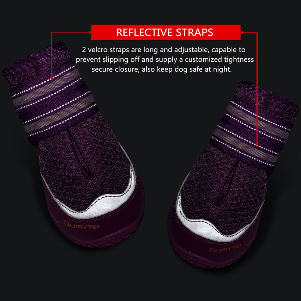 QUMY dog boots hot-pavement-protection shield paws from heat and rough surfaces.