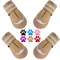 QUMY dog boots wide-opening design for easy on off and snug fit.