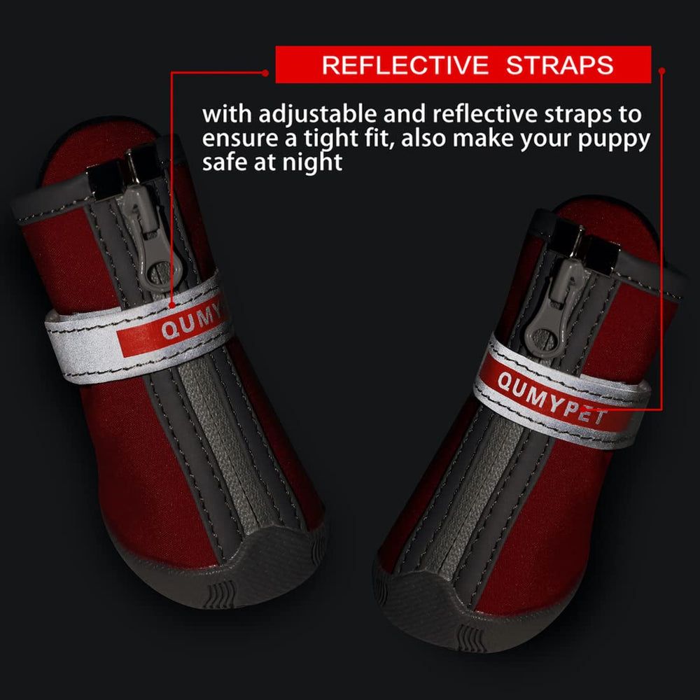 QUMY dog shoes offer fashionable, cute design for small dogs.