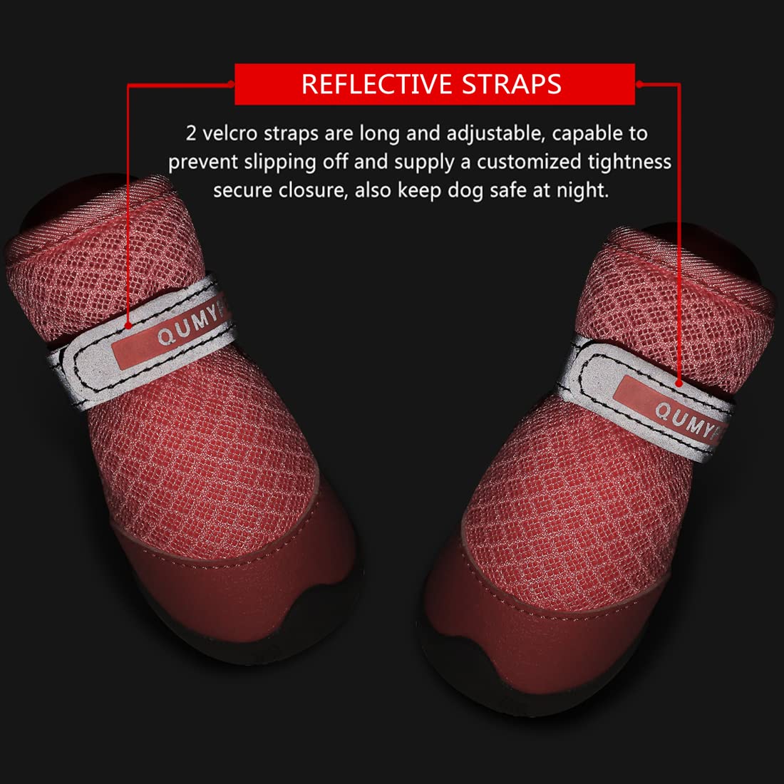 QUMY dog shoes outdoor walk pavement offering paw protection from hot surfaces