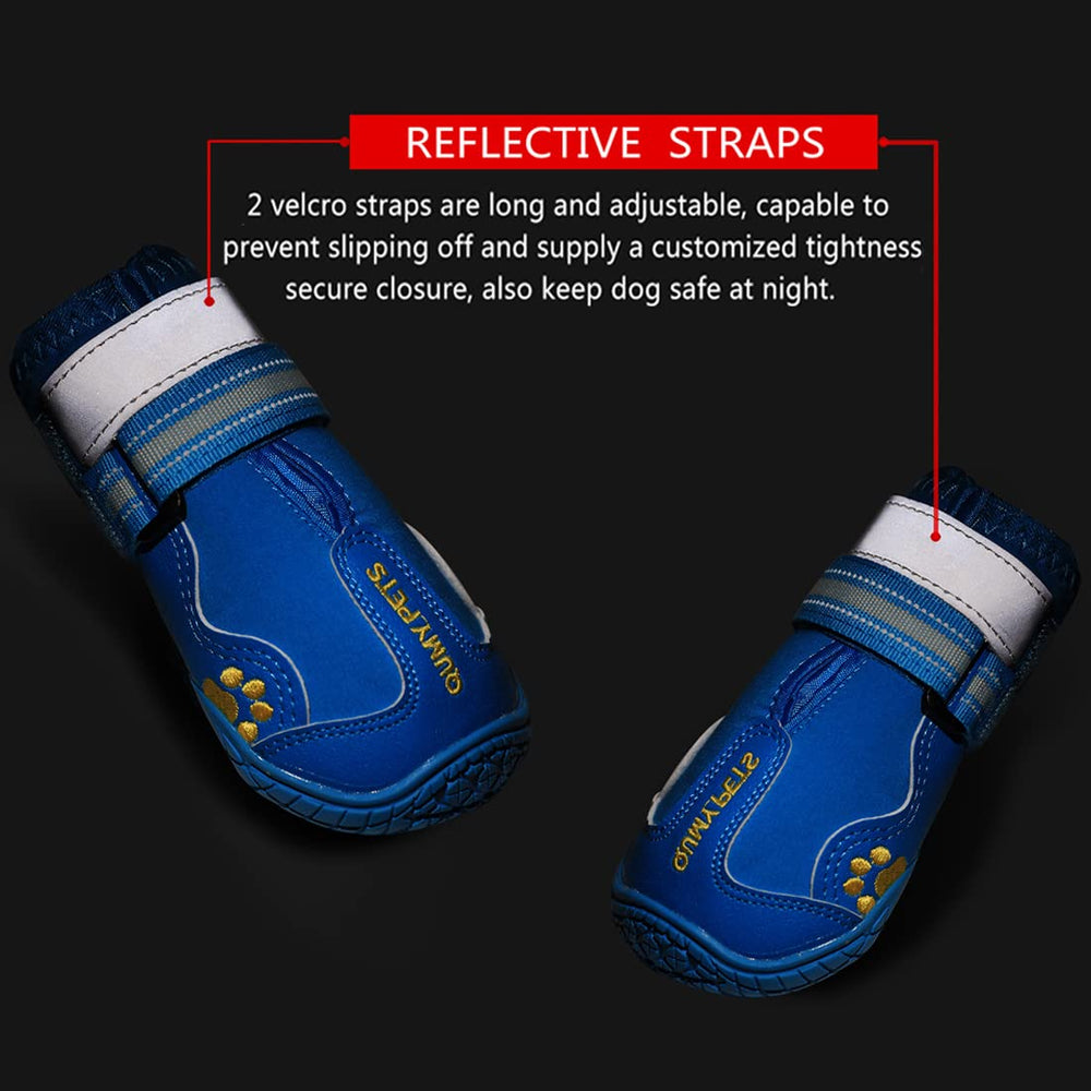QUMY dog shoes paw embroidery adds cute style for daily wear